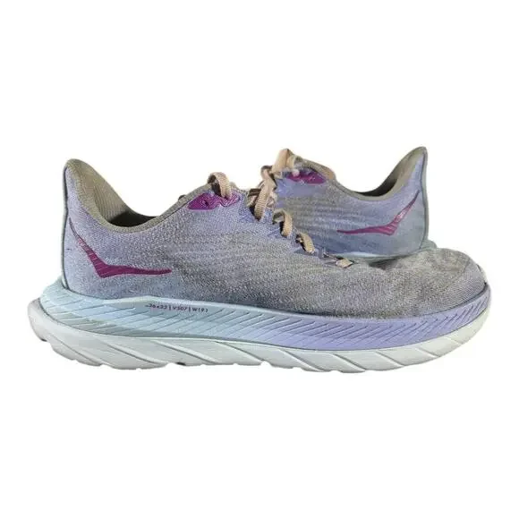 HOKA One One Mach 5 Women’s 8 B Running Shoes Purple Lavender ProFly+ Trainers - Picture 7 of 8